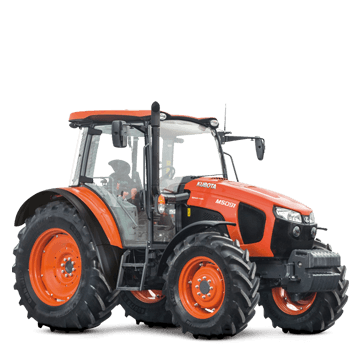 Zemědělský traktor Kubota M5091 s čelním nakladačem a lopatou